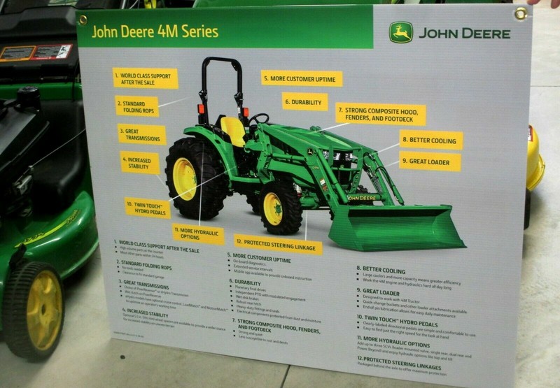 LOT OF 7 NEW HUGE 30"x36" JOHN DEERE DEALER TRACTOR BANNERS SIGNS POSTERS STIFF gallery
