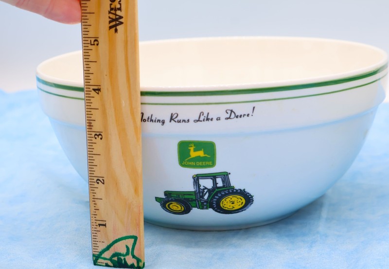 John Deere Mixing Bowl Set 3pc Nesting Ceramic Tractor Farm Kitchen Gibson gallery