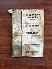 JOHN DEERE OPERATORS MANUAL – 45 EDIBLE BEAN COMBINES; Date unknown; Acceptable