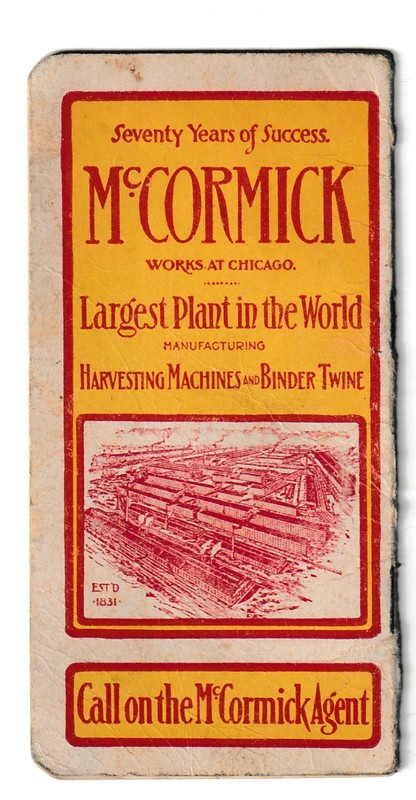 1901/1902 McCormick Pocket Notebook Memo Book gallery
