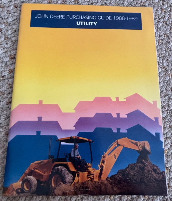 John Deere Utility Construction Equipment Buyers Guide 1988-89 Brochure CWPA26