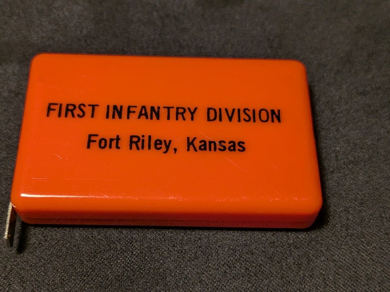 Advertising Tape Measure- First Infantry Division- Fort Riley, Kansas