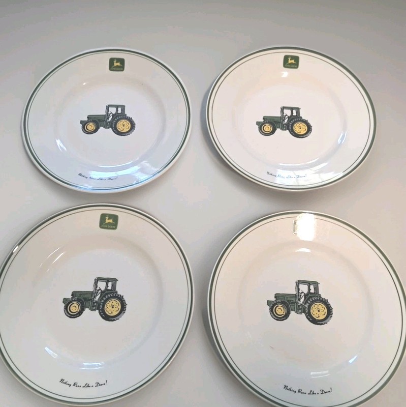 Lot Of 4 John Deere Gibson Dinner Plates 11 1/4 Inch
