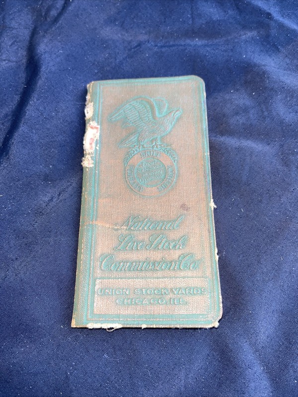 1929-1930 National Livestock Commission Pocket Notebook Notepad Memo Chicago ILL gallery