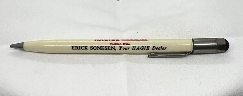 Clarion IA Iowa HAGIES HYBRIDS ERICK SONKSEN Advertising Pen FEED SEED AG