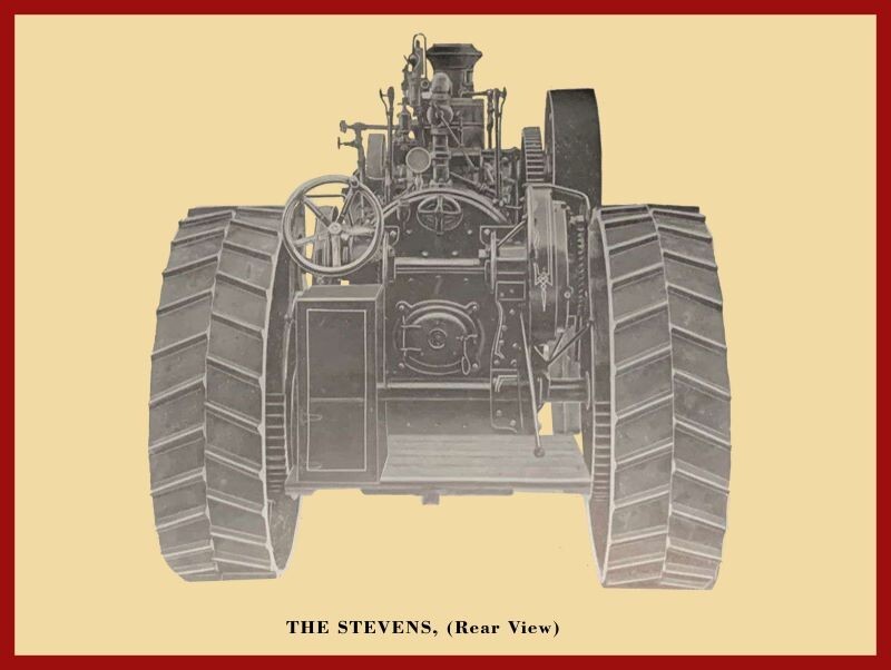 1903 A.W. Stevens Traction Engine Rear View New Metal Sign: 12×16″ Ships Free