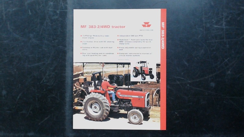 Massey Ferguson MF 383-2 4WD Tractor Brochure Vintage Agriculture