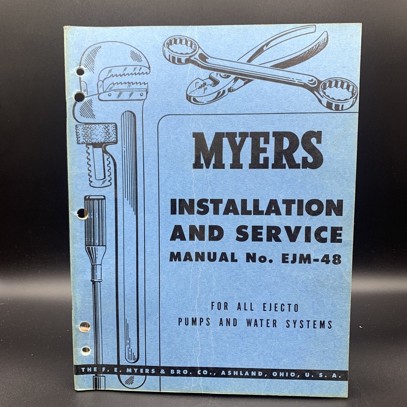 Original 1948 F.E. Myers Installation & Service Pumps Manual EJM-48