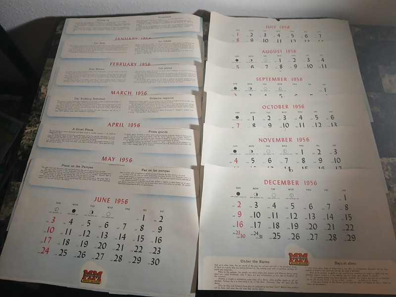 Vintage 1956 Minneapolis Moline Modern Farm Machinery Advertising Calendar