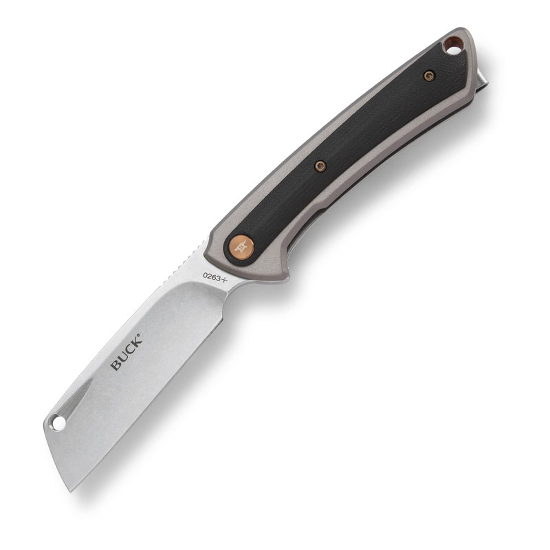 Buck Knives 263 Hiline Folding Edc Knife 3.22 Pocket Knife Cleaver Blade