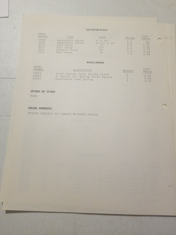 1970 PITTSBURGH FORGINGS CO. Farm Tool Division Master Parts List &PRICE LIST gallery