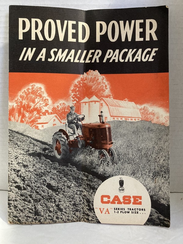Case VA Series Tractors Dealer Sales Brochure Farm Machinery Harvest Antique