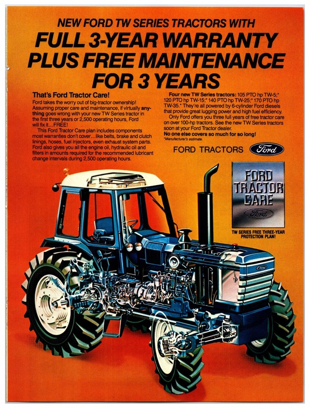 Vintage 1984 Ford TW-35 Tractor Original Print Ad (8in x 11in) Advertisement