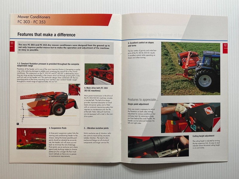 KUHN - FC Mower Conditioners (FC 303 FC 353) - Sales Brochure *Original 2004* gallery