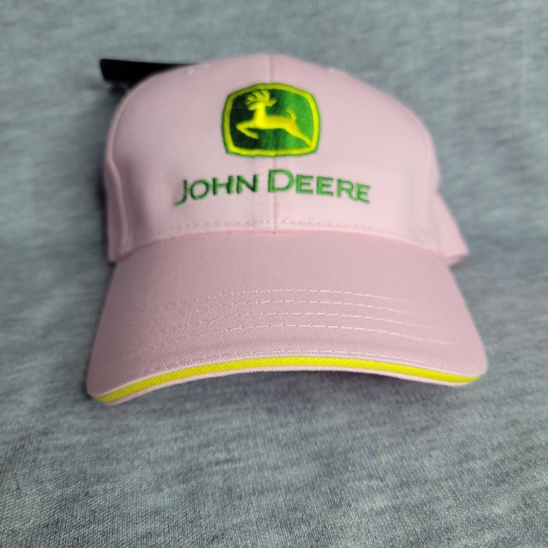 John Deere Toddler Cap Hat Stretch Fit Fitted OS Girls Pink Tractor NWT gallery