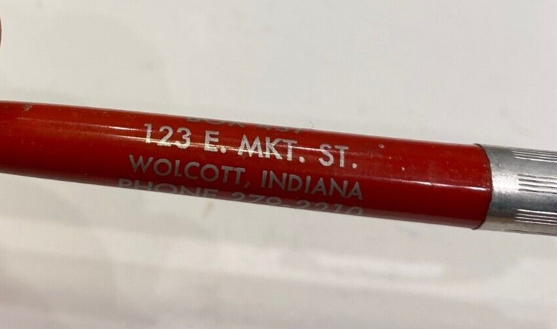 1970s People's Feed Mill Advertising Red Ball Pen East Market St Wolcott Indiana gallery