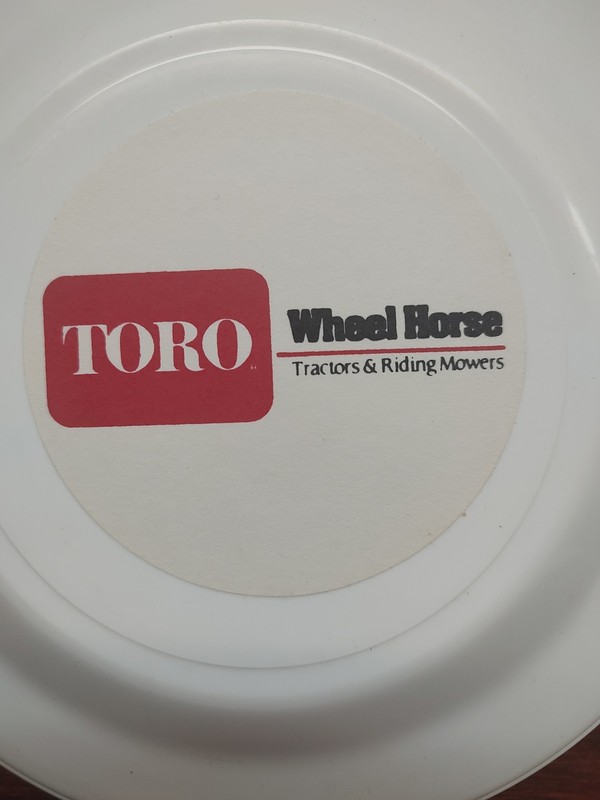 Vintage Toro Wheel Horse Riding Mowers Advertising/Promo Frisbee NOS gallery