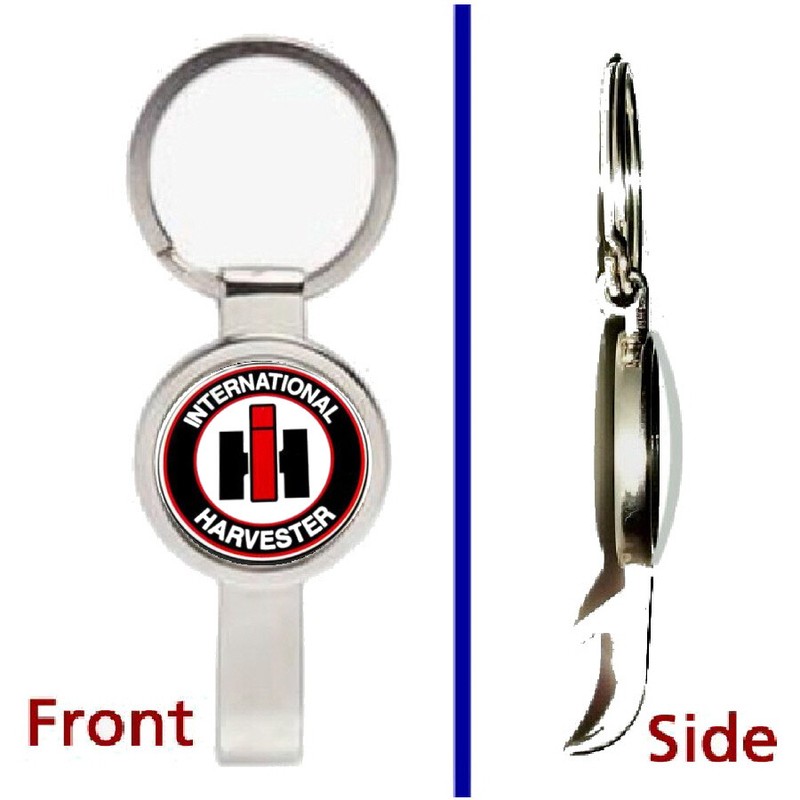 International Harvester Tractor Pendant or Keychain metal secret bottle opener