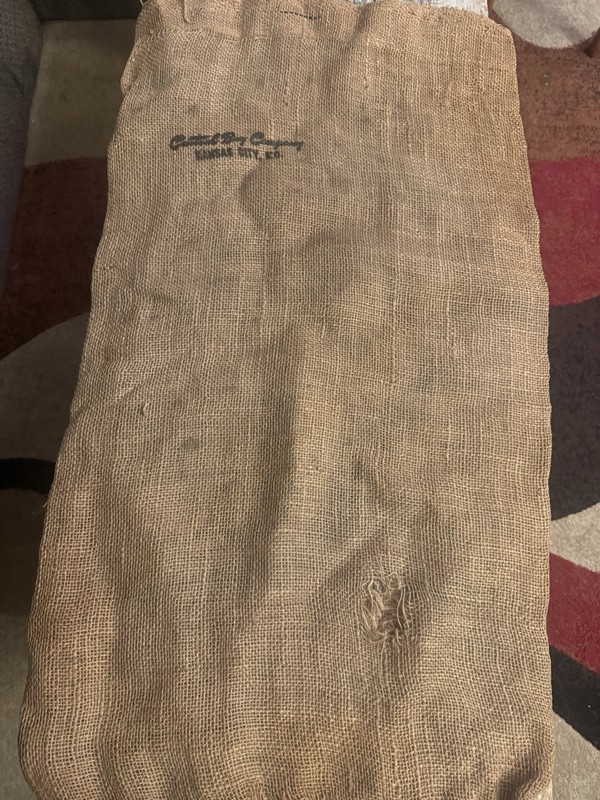 Vtg North Country Northern Grown California Potatoes Burlap 50Lb Bag 34x29" #50 gallery