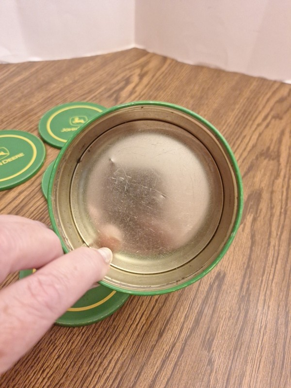Set of 5 John Deere Coasters in Collectible Tin Made of Cork and Tin gallery