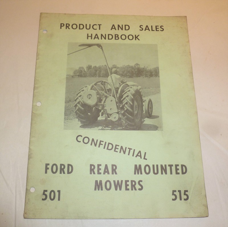 Vintage Ford Tractors Rear Mounted Mowers 501 + 515 Sales Handbook Brochure