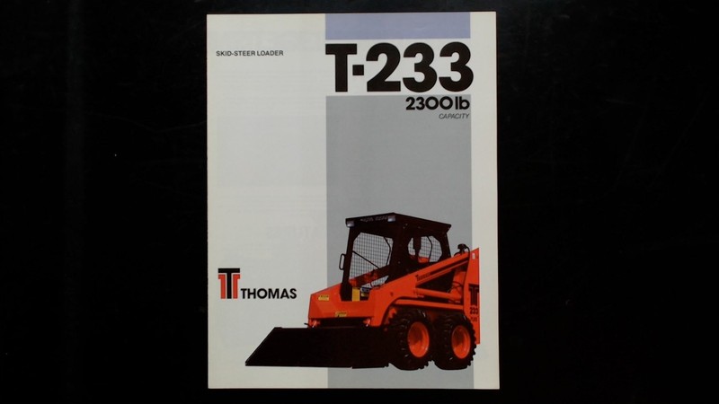 Thomas T-233 Skid-Steer Loader Brochure Vintage 1990 Agriculture
