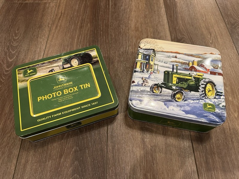 Set Of 2 John Deere Decorative Tins 8×6 In 2005-2007