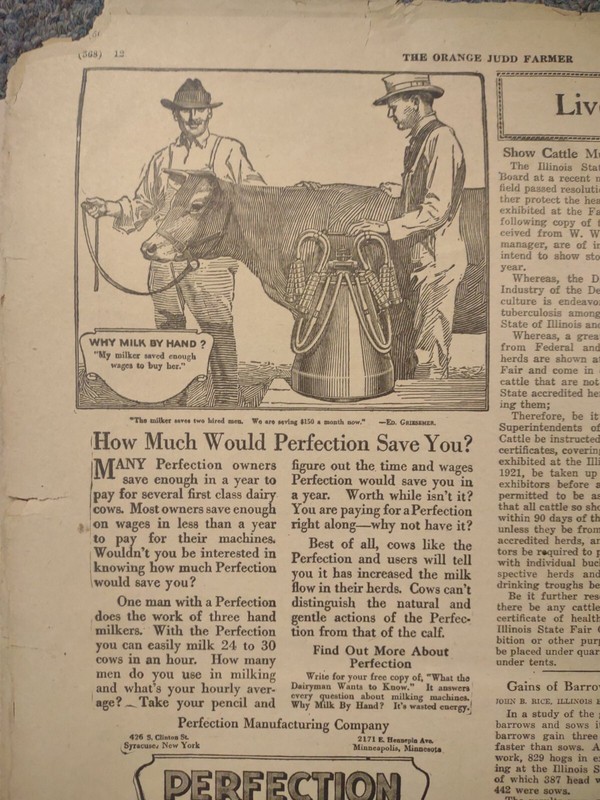 Orange Judd Farmer Newspaper Chicago, Illinois May 21, 1921 poor condition gallery