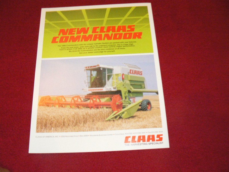 Class Commandor 114CS 116CS Combine Dealer’s Brochure 2/85-5M