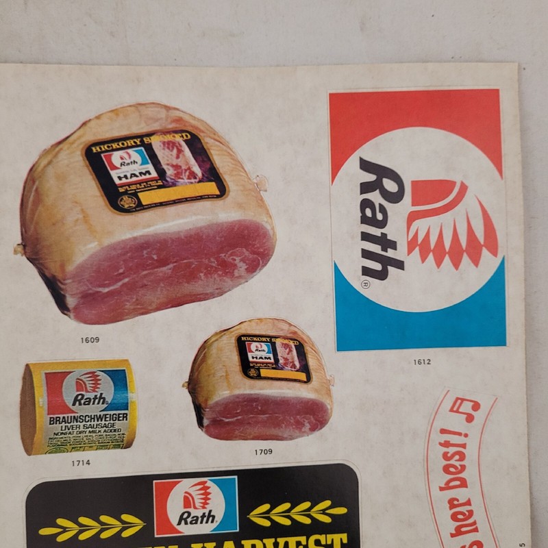 Rath Packing Stickers Iowa Ham Golden Harvest Lot Waterloo Iowa Vintage Pork Ad gallery