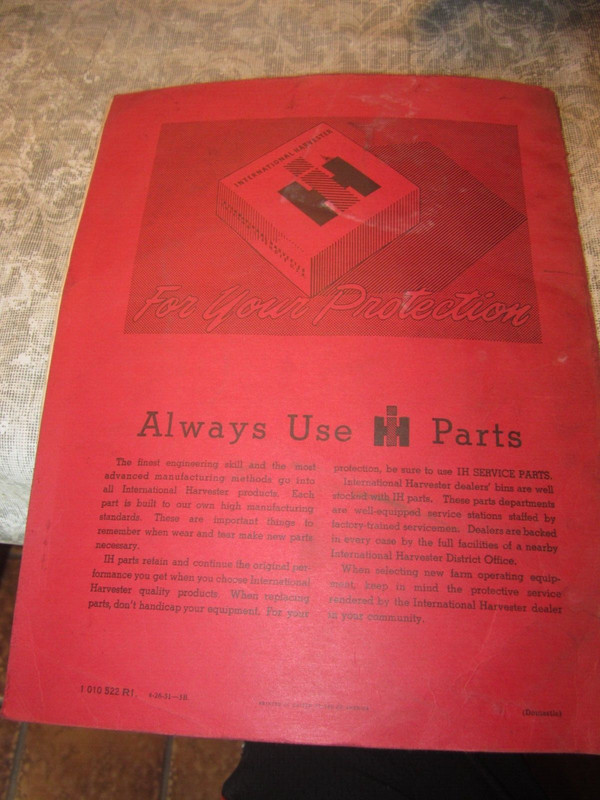 VTG 1951 OPERATORS MANUAL MCCORMICK No 3 ENSILAGE & FORAGE BLOWER SET UP INSTRUC gallery