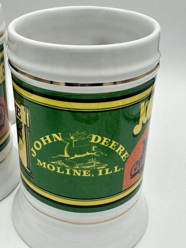 Set of 2 - 2006 John Deere Beer Steins or Coffee Mugs Moline Illinois Large 6.5" gallery