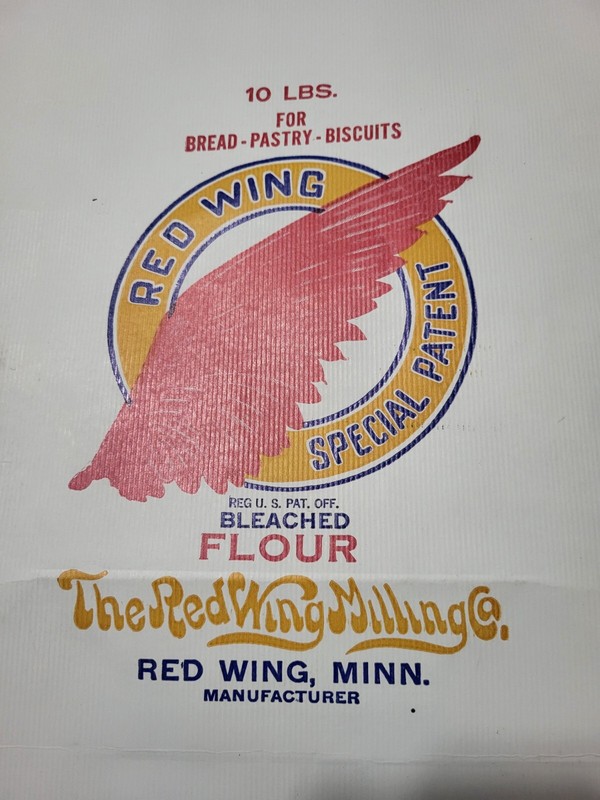 Vintage 10 Lb. Red Wing Special Flour Bag Paper Sack, Red Wing MN Collector Gift gallery