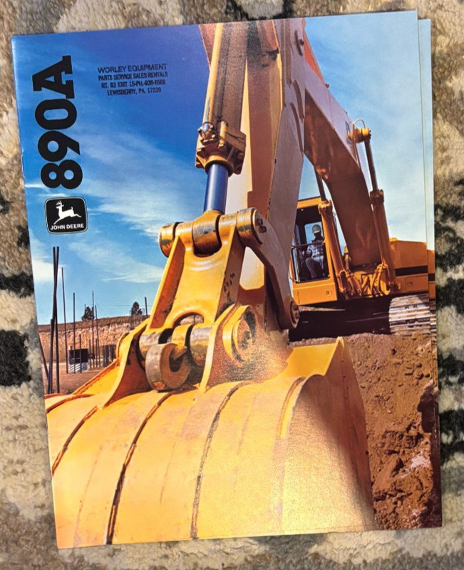 John Deere 890A Excavator For 1982 Brochure CWPA26