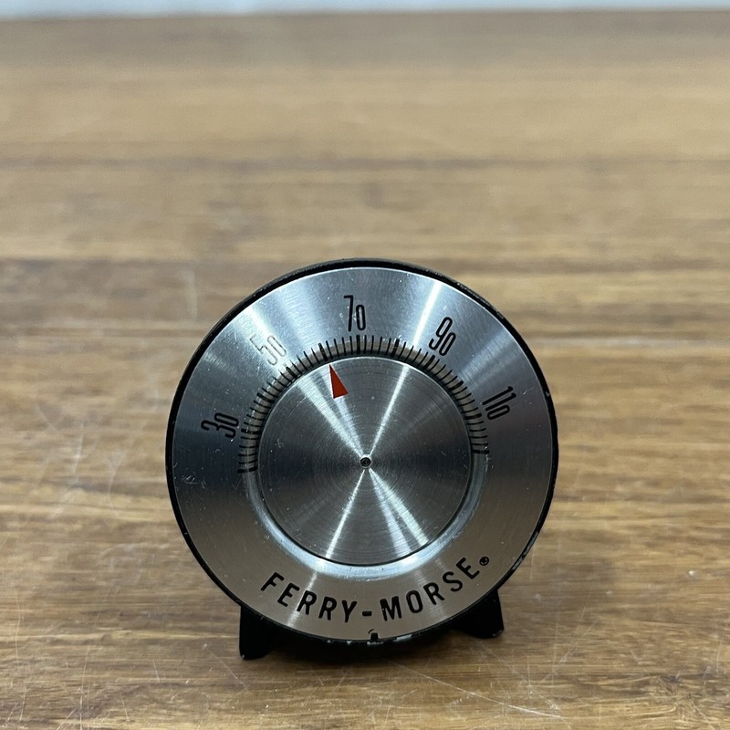 VINTAGE FERRY- MORSE SEED CO. Metal Thermometer Heavy Cast Iron Base Not Working