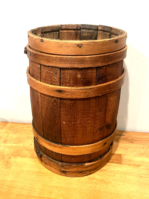 1900s MARSTON & LARSON GRAIN & MILLING TRADE FIRKIN BARREL BLANDINSVILLE IL. (15 gallery