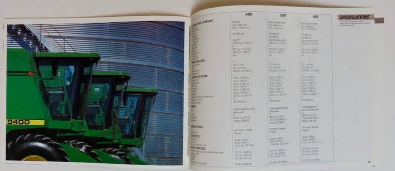JOHN DEERE 1992 Maximizer Combines Brochure Mint Condition gallery