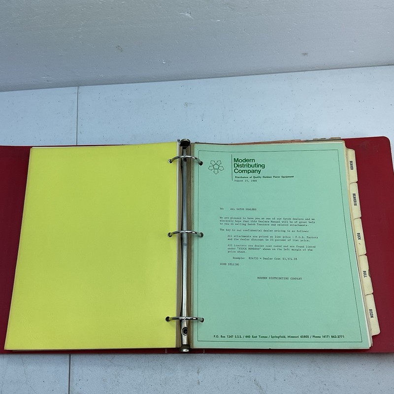 1982 Mitsubishi Satoh Tractors Parts List & Sales Brochures Accessories gallery