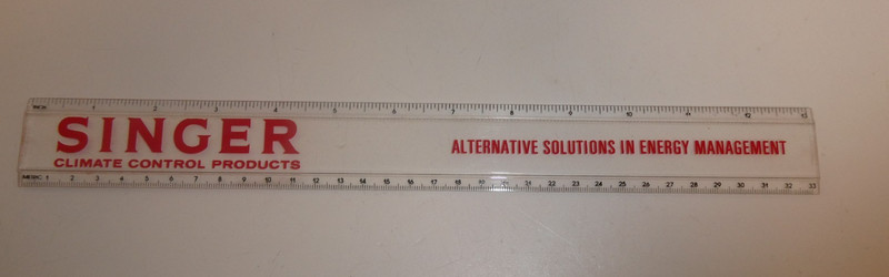 VTG Singer Climate Control Products Alternative Solutions In Energy 13″ Ruler