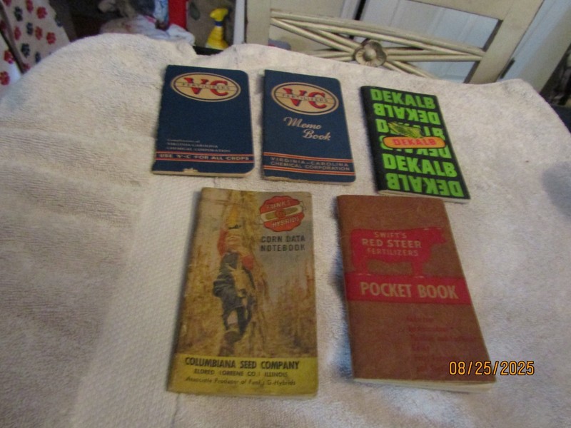 Vintage Farmers’ Notebooks 41 48 VC Fertilizers Dekalb 46 Swifts Red Steer Funks