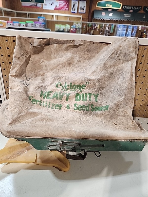 Vintage Cyclone Seed Sower Seeder Co Urbana Indiana Primitive Rustic Decor