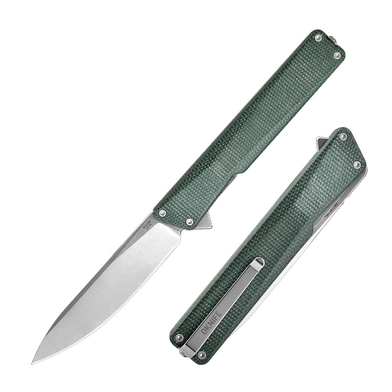 Oknife Aion Folding Pocket Knife 3.53-Inch 14C28N Steel Durable Handle Deep