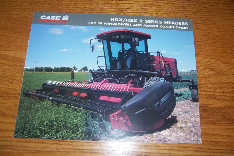 CASE-IH HDX/HSX 2 SERIES HEADER for SP WINDROWERS, LIT #AE-529013 2003