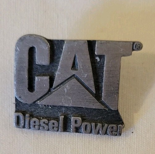 Vintage CAT Caterpillar Diesel Power Pewter Lapel/ Tie Tack