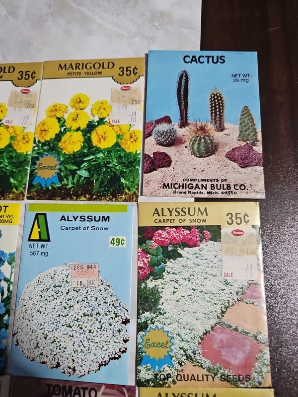 Vintage Seed Packet Lot Flowers Vegetables Herbs Ephemera Junk Journal Garden gallery
