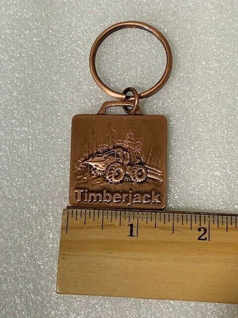 Timberjack COPPER Key Chain Skidder with Logs and Forest Solid Metal Durable gallery