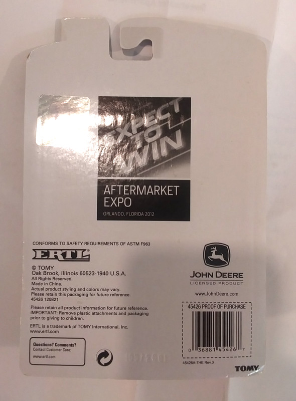 6030 John Deere Tractor, Orlando 2012 Aftermarket EXPO, 1:64 Ertl NEW in Package gallery