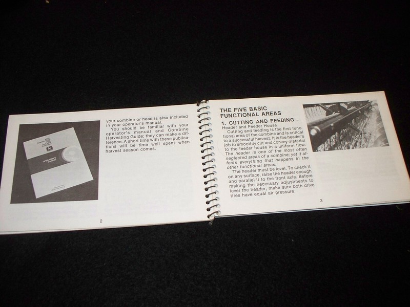1982 John Deere Combine Harvesting Guide Booklet gallery
