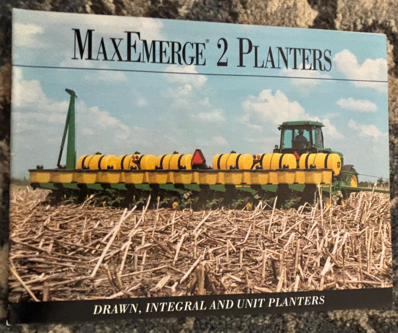 John Deere MaxEmerge 2 Planter For 1994 Brochure DCPA26