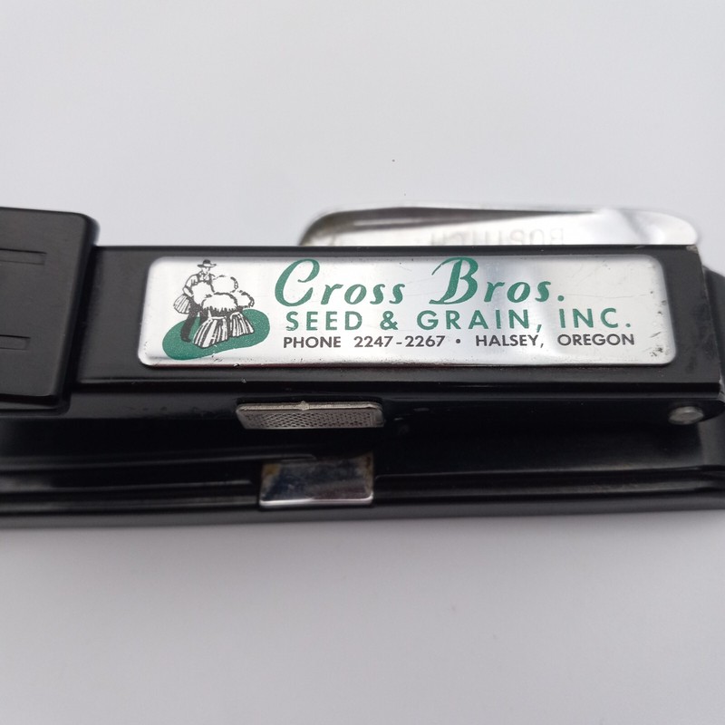 Vintage Cross Bros Seed & Grain Bostitch Stapler Halsey Oregon Advertising HTF gallery